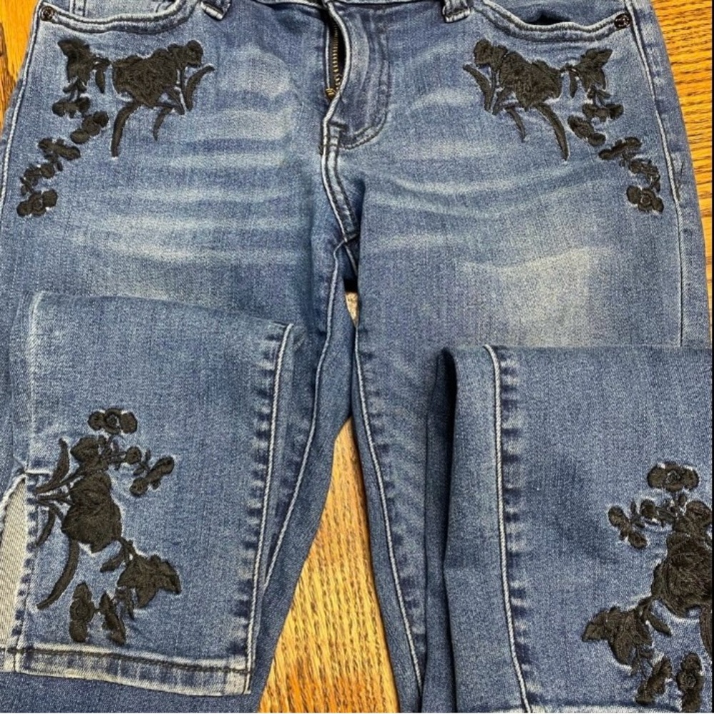 Embroidered Blue Jeans